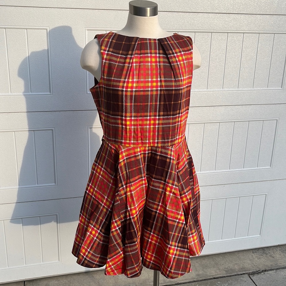 Autumn Plaid Closet London Twirl Dress